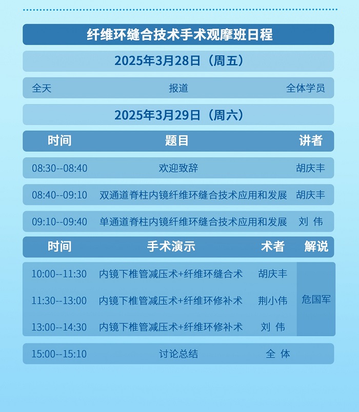 第八屆BESS/UBE技術(shù)培訓(xùn)班（單/雙通道內(nèi)鏡腰椎纖維環(huán)損傷修復(fù)培訓(xùn)班）暨第十八屆雙通道內(nèi)鏡手術(shù)公益直播